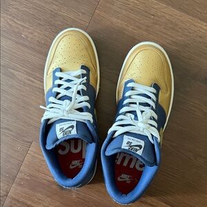 Nike SB Dunk Low supreme Blue and Gold Sneakers